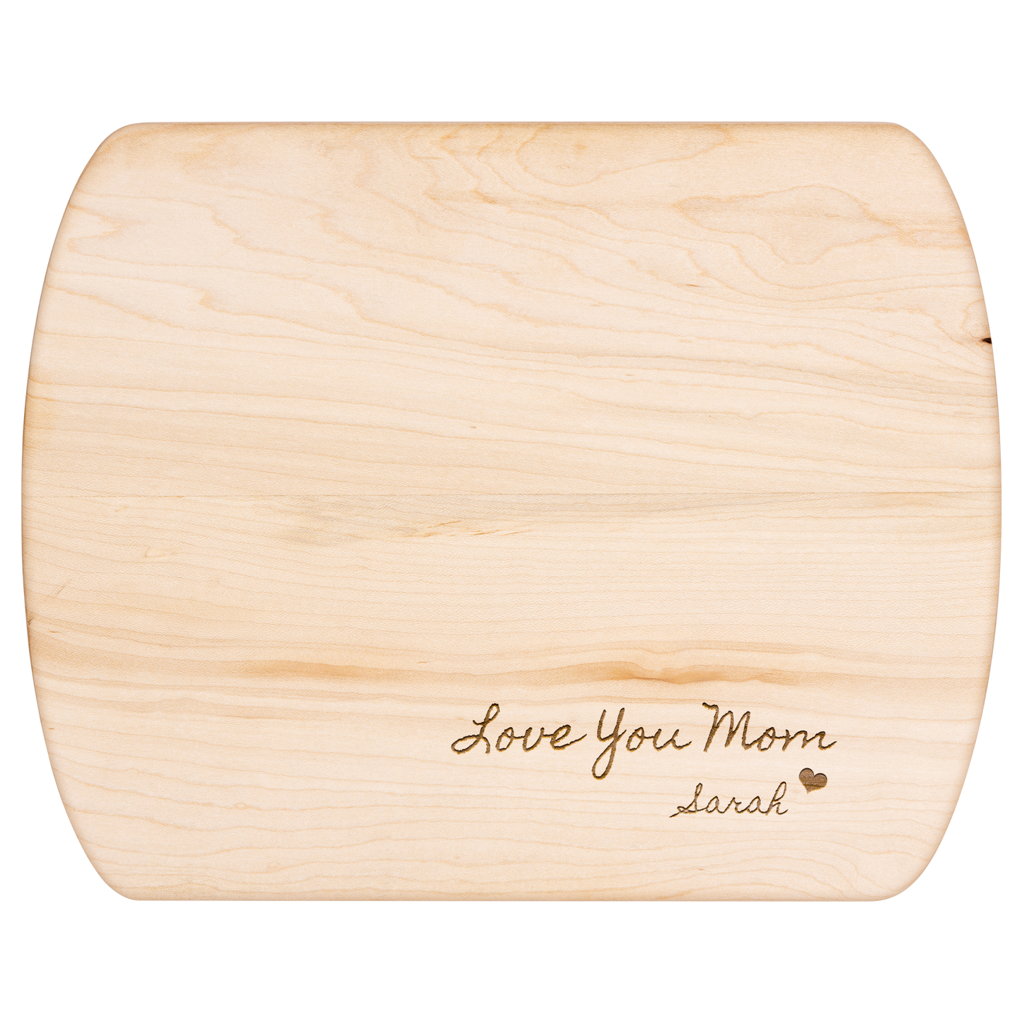 Love You Mom - Hardwood Oval Cutting Board