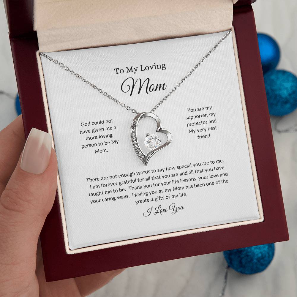 To My Loving Mom | There Are Not Enough Words - Forever Love Necklace