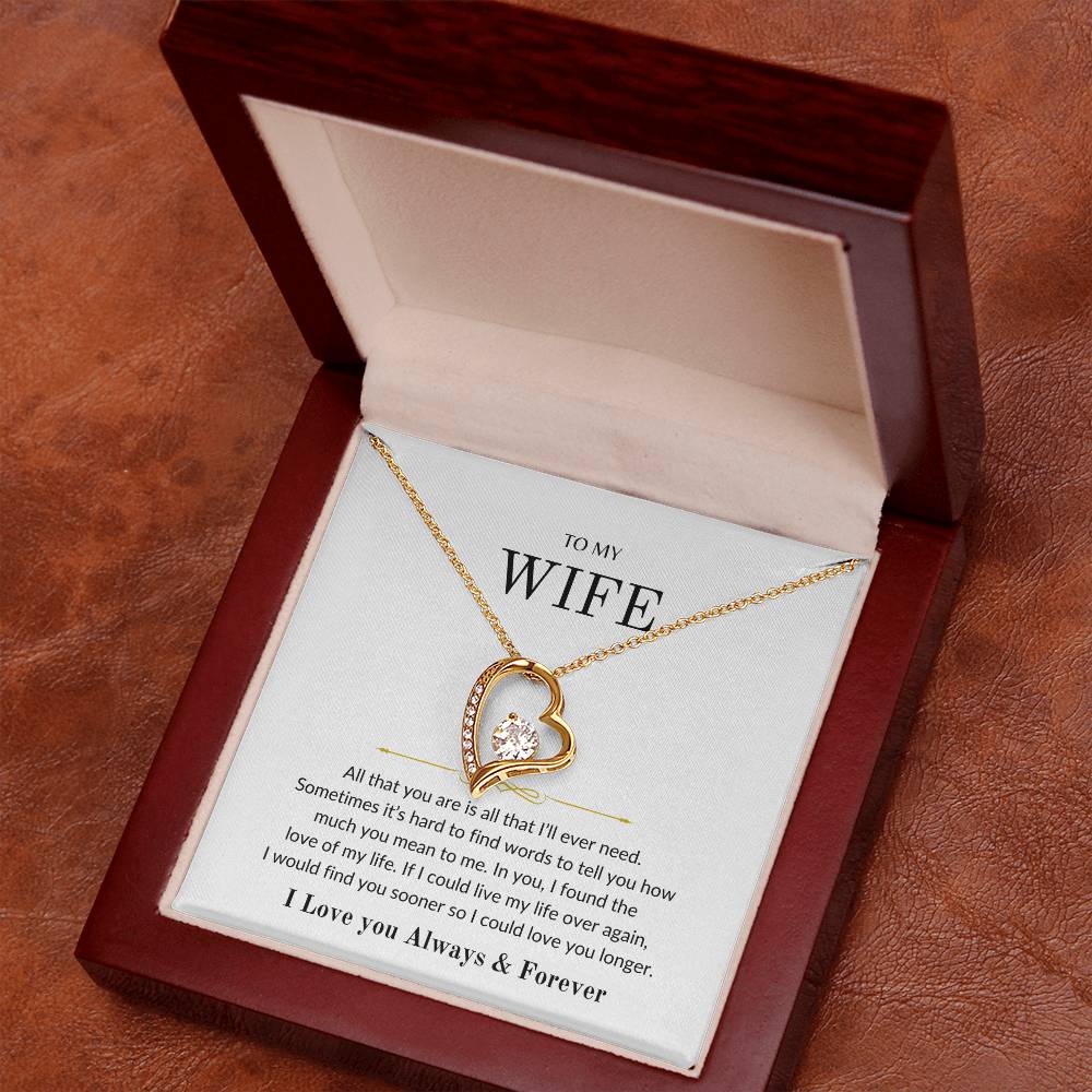 To My Wife | All that you are - Forever Love Necklace