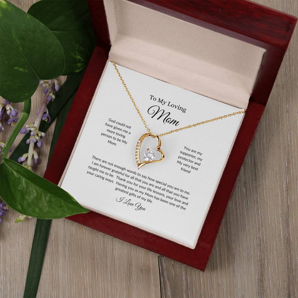 To My Loving Mom | There Are Not Enough Words - Forever Love Necklace