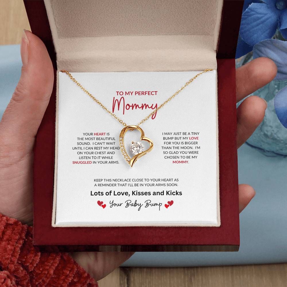 To My Perfect Mommy | Your Heart Is The Most Beautiful - Forever Love Necklace