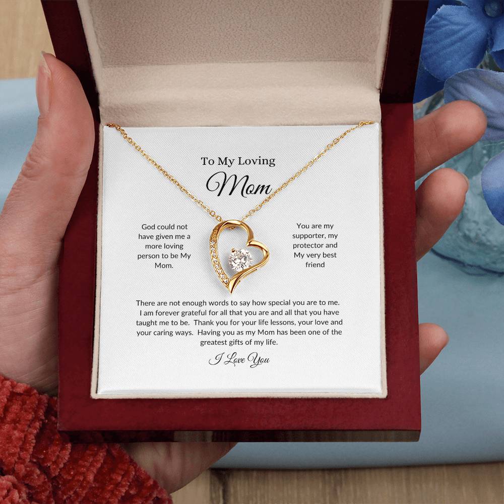 To My Loving Mom | There Are Not Enough Words - Forever Love Necklace