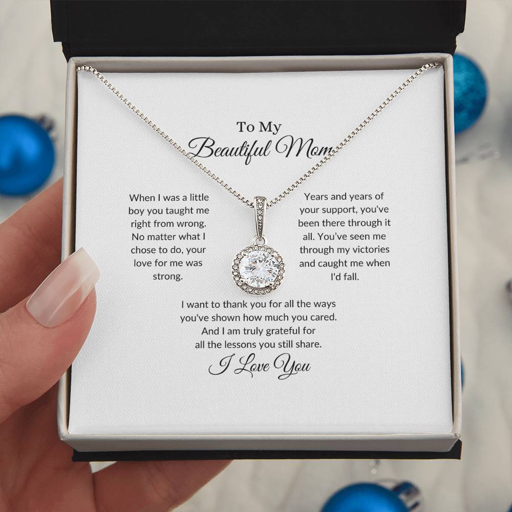 To My Beautiful Mom | When I Was a Little Boy - Eternal Hope Necklace