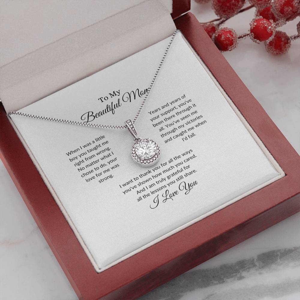 To My Beautiful Mom | When I Was a Little Boy - Eternal Hope Necklace