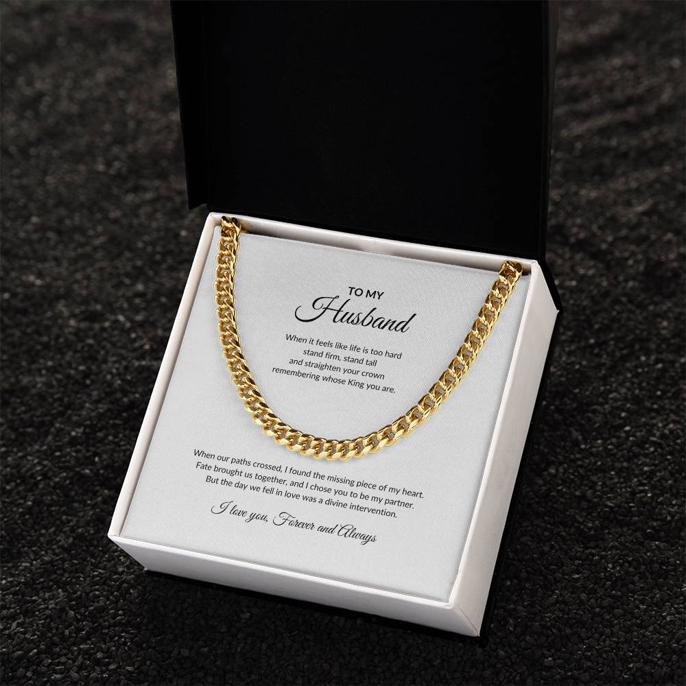 To My Husband | When Our Paths Crossed - Cuban Link Chain