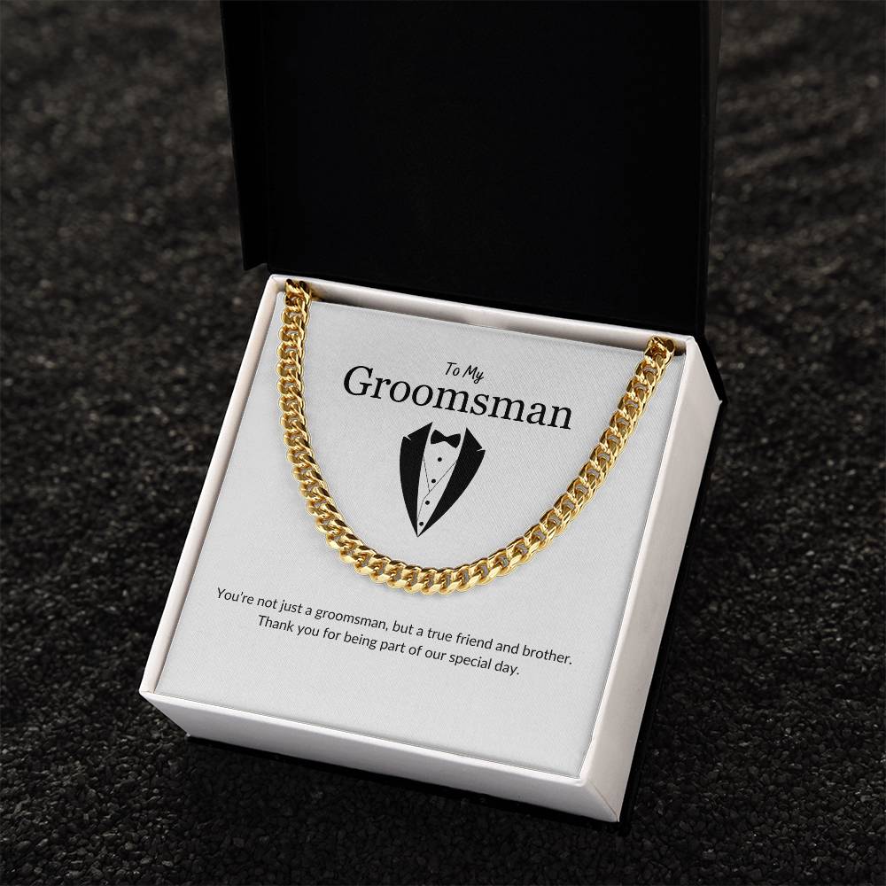 Groomsman - Men's Cuban Chain Necklace