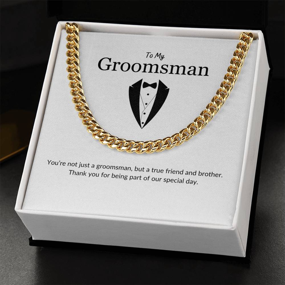 Groomsman - Men's Cuban Chain Necklace