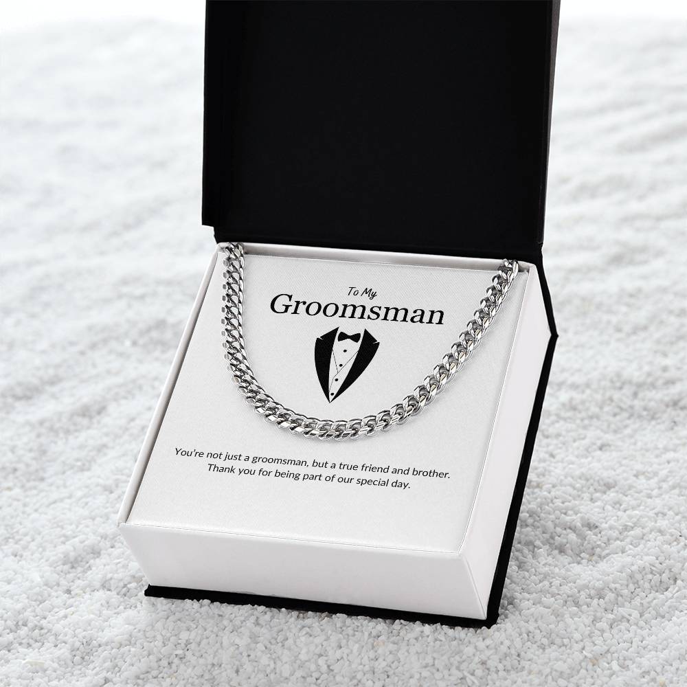Groomsman - Men's Cuban Chain Necklace