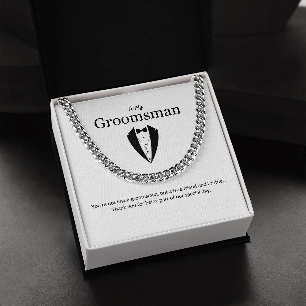 Groomsman - Men's Cuban Chain Necklace