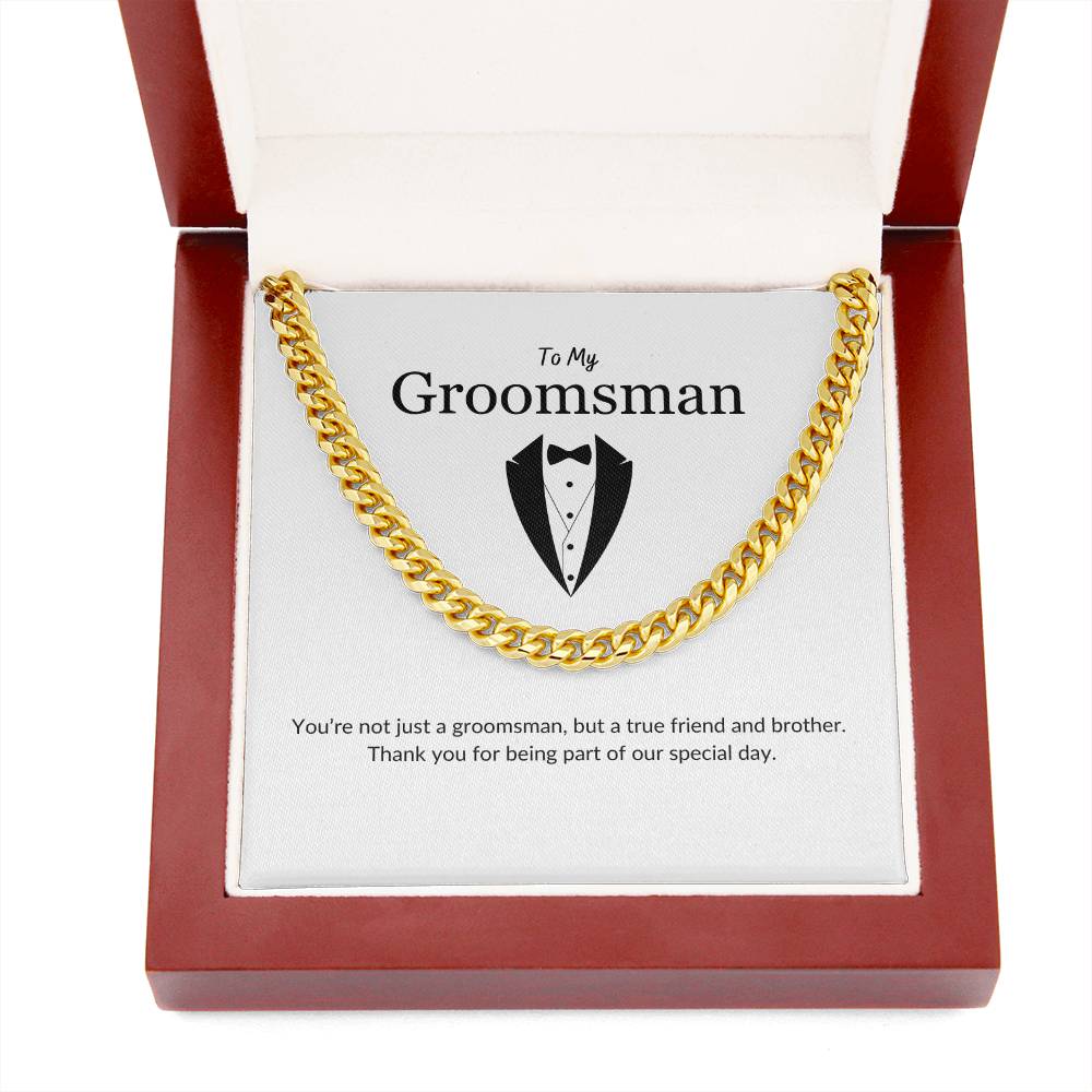 Groomsman - Men's Cuban Chain Necklace