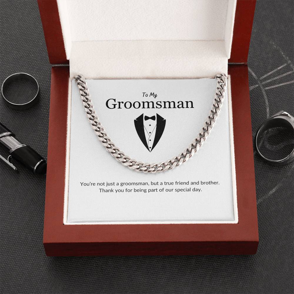 Groomsman - Men's Cuban Chain Necklace