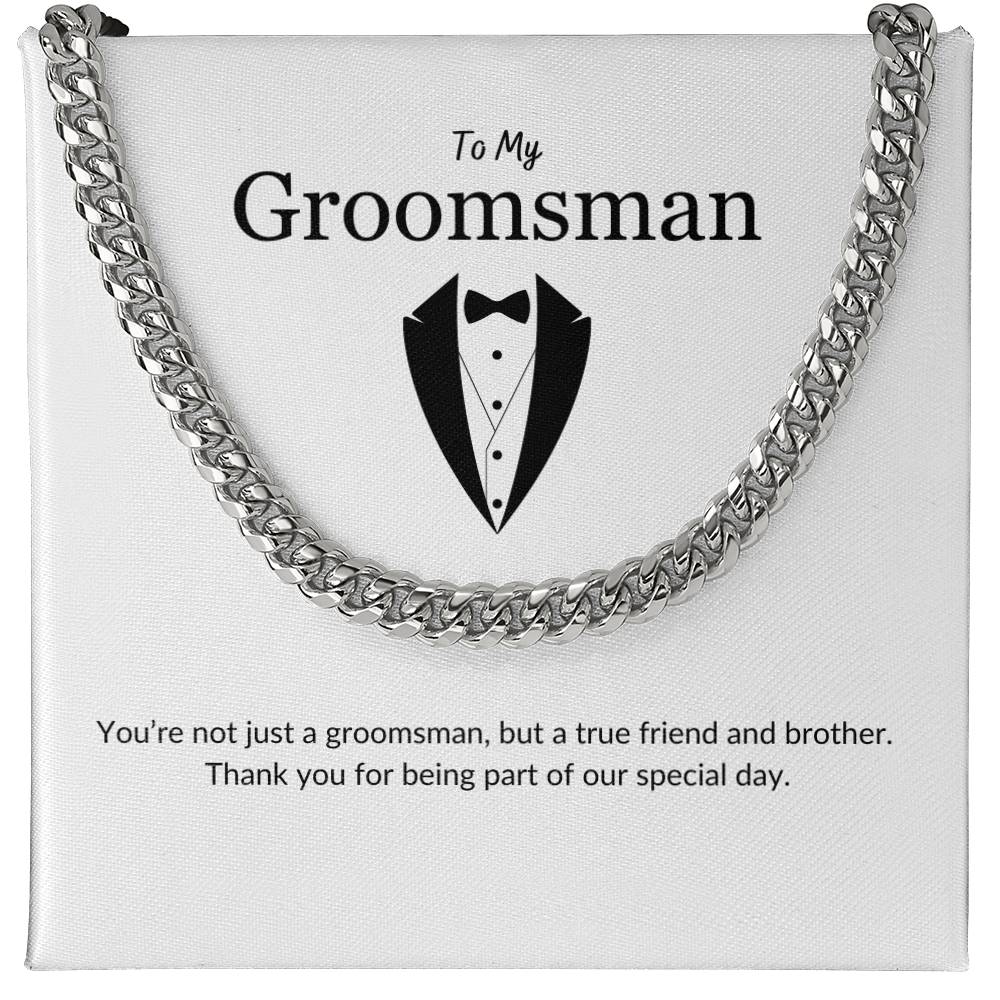 Groomsman - Men's Cuban Chain Necklace