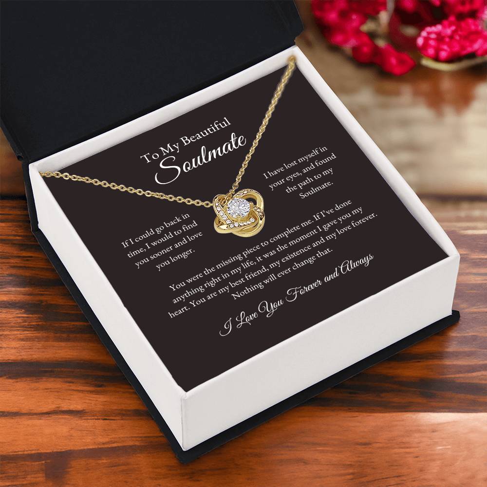 To My Beautiful Soulmate | Back In Time - Love Knot Necklace