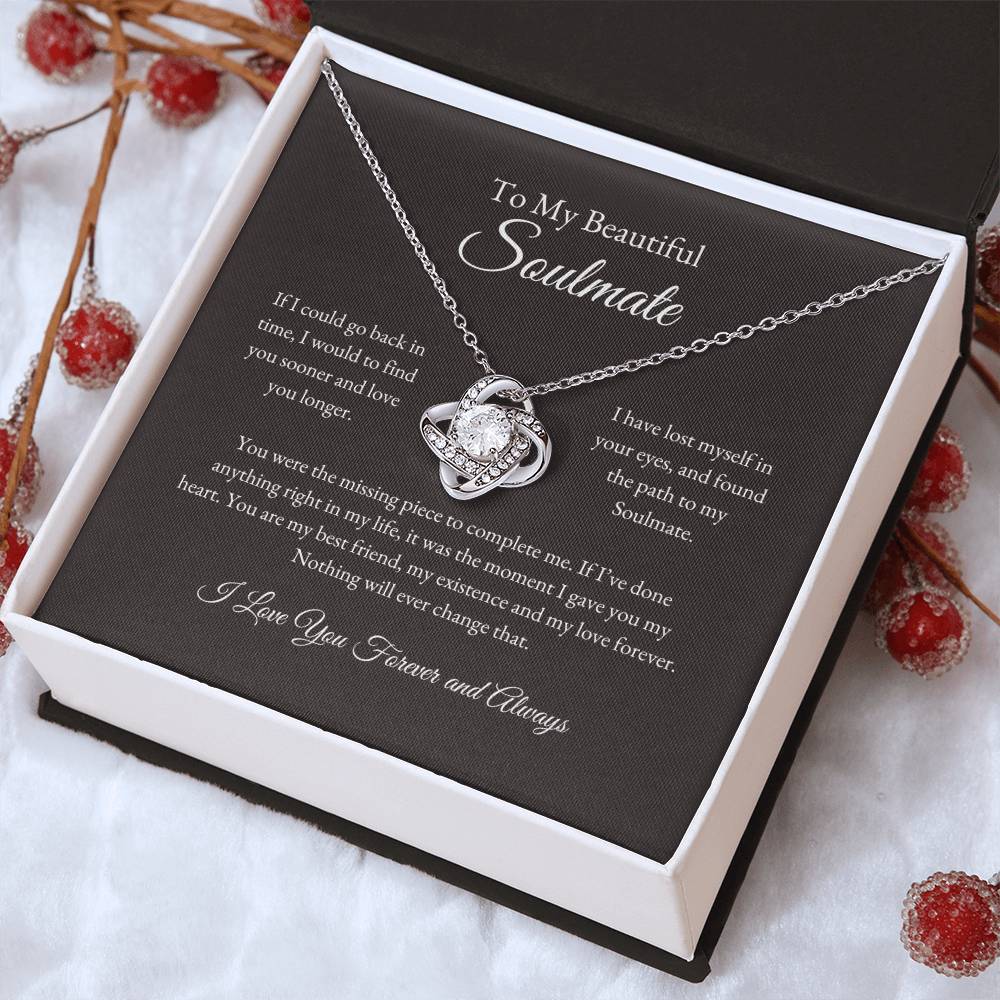 To My Beautiful Soulmate | Back In Time - Love Knot Necklace