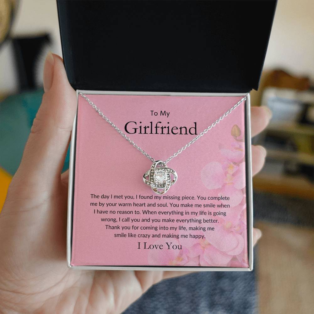 To My Girlfriend | The Day I Met You - Love Knot Necklace