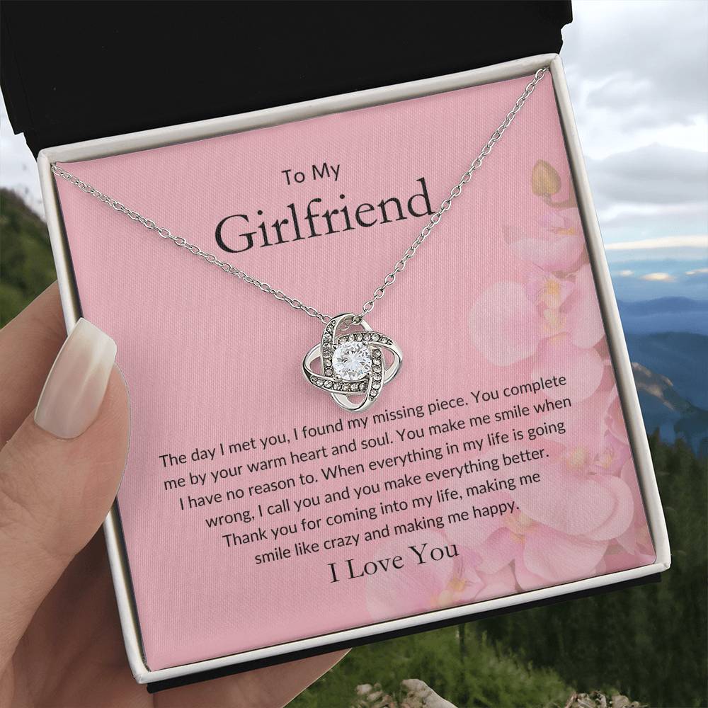 To My Girlfriend | The Day I Met You - Love Knot Necklace