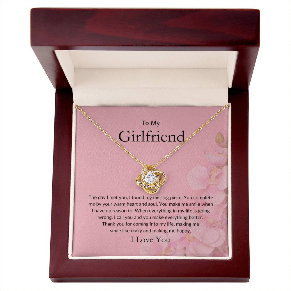 To My Girlfriend | The Day I Met You - Love Knot Necklace