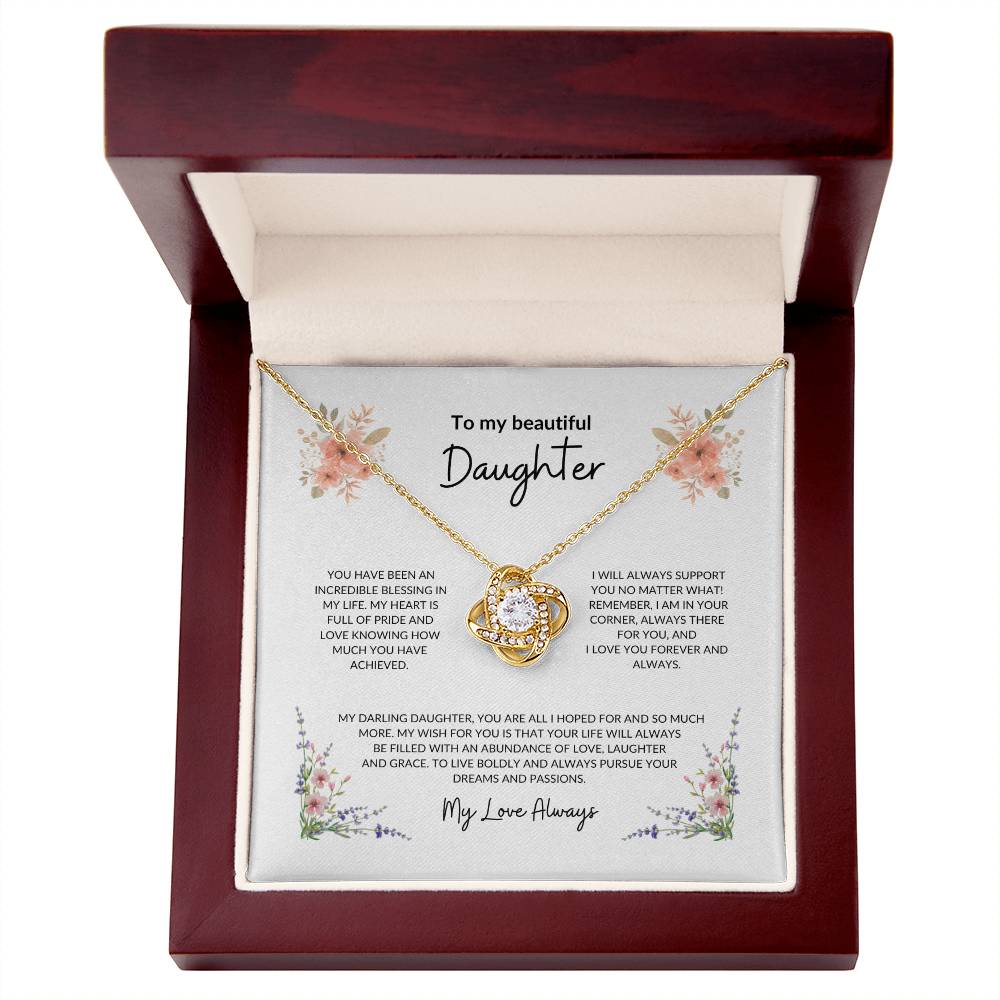 To My Daughter | You Have Been A Blessing - Love Knot Necklace
