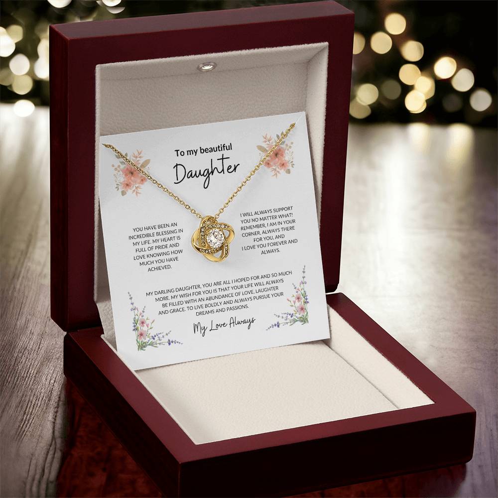 To My Daughter | You Have Been A Blessing - Love Knot Necklace