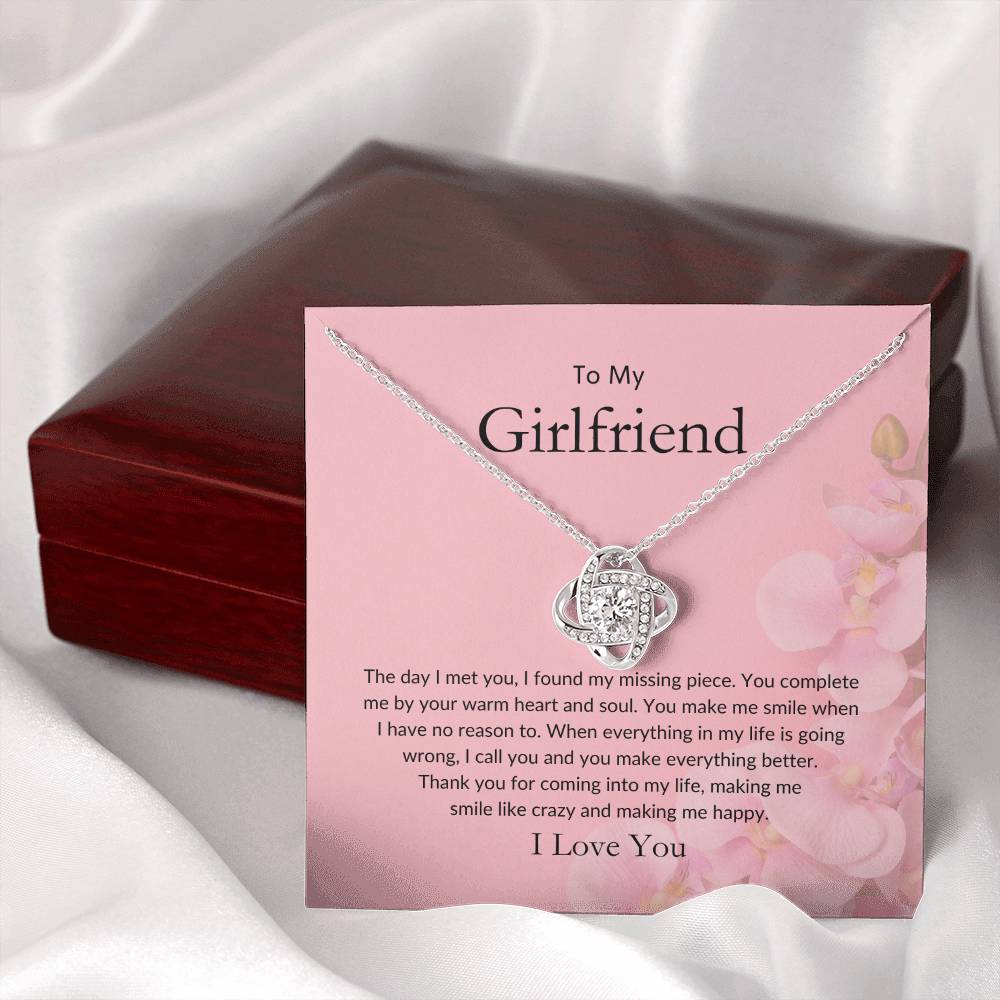 To My Girlfriend | The Day I Met You - Love Knot Necklace