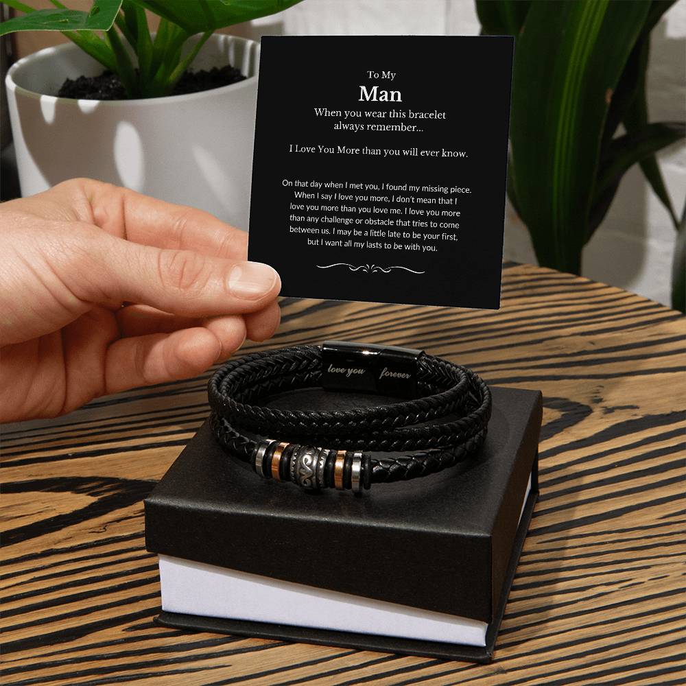 To My Man | I Found My Missing Piece - Love You Forever Bracelet