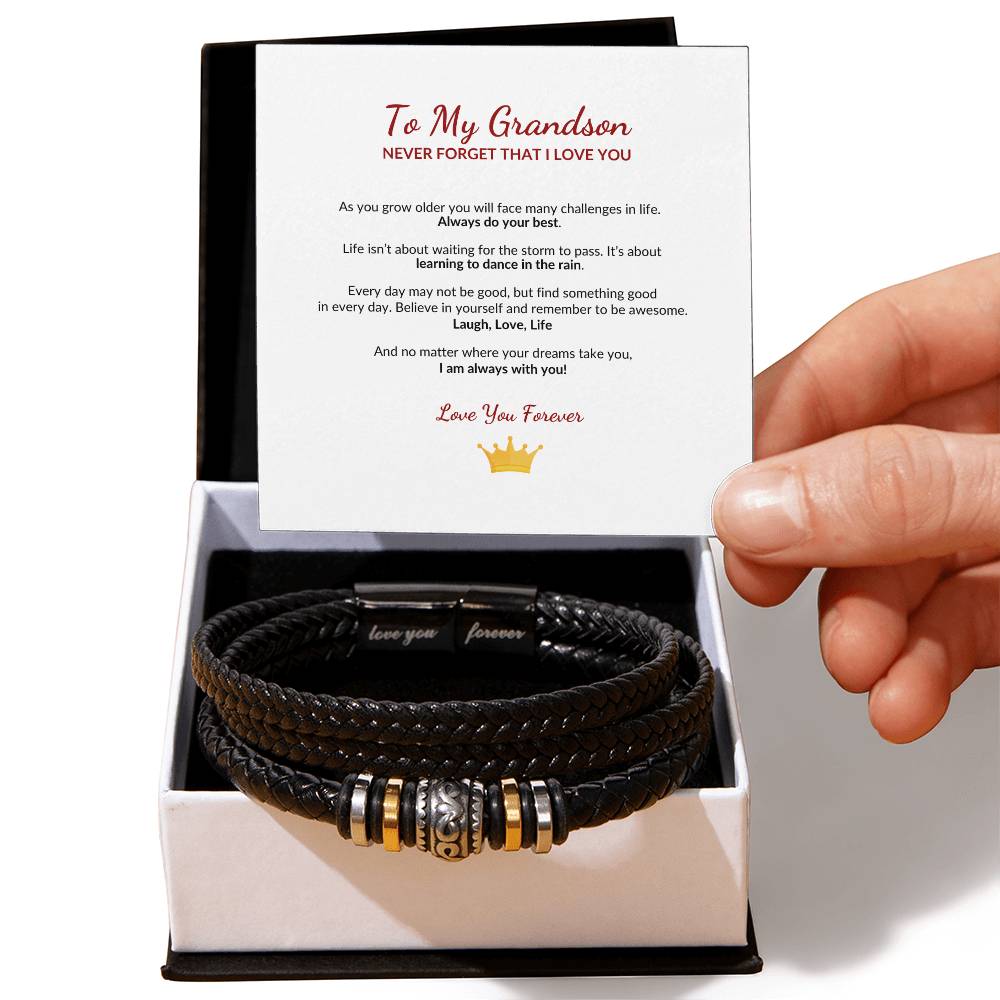 To My Grandson | Do Your Best (Love You Forever Bracelet)