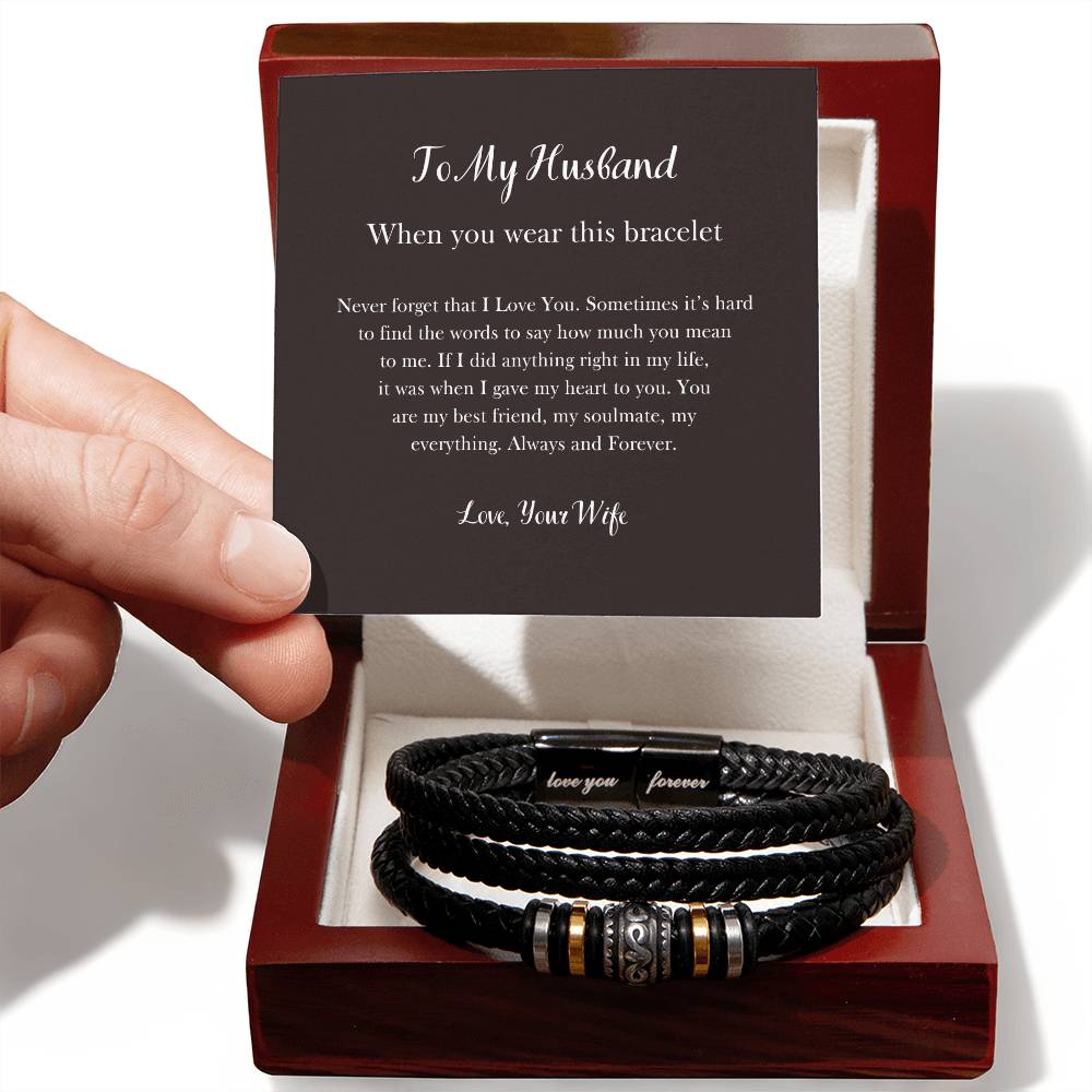 To My Husband | Never Forget That I Love You - Love You Forever Bracelet