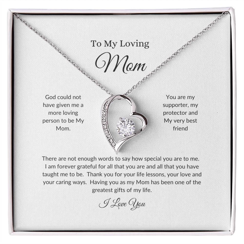 To My Loving Mom | There Are Not Enough Words - Forever Love Necklace