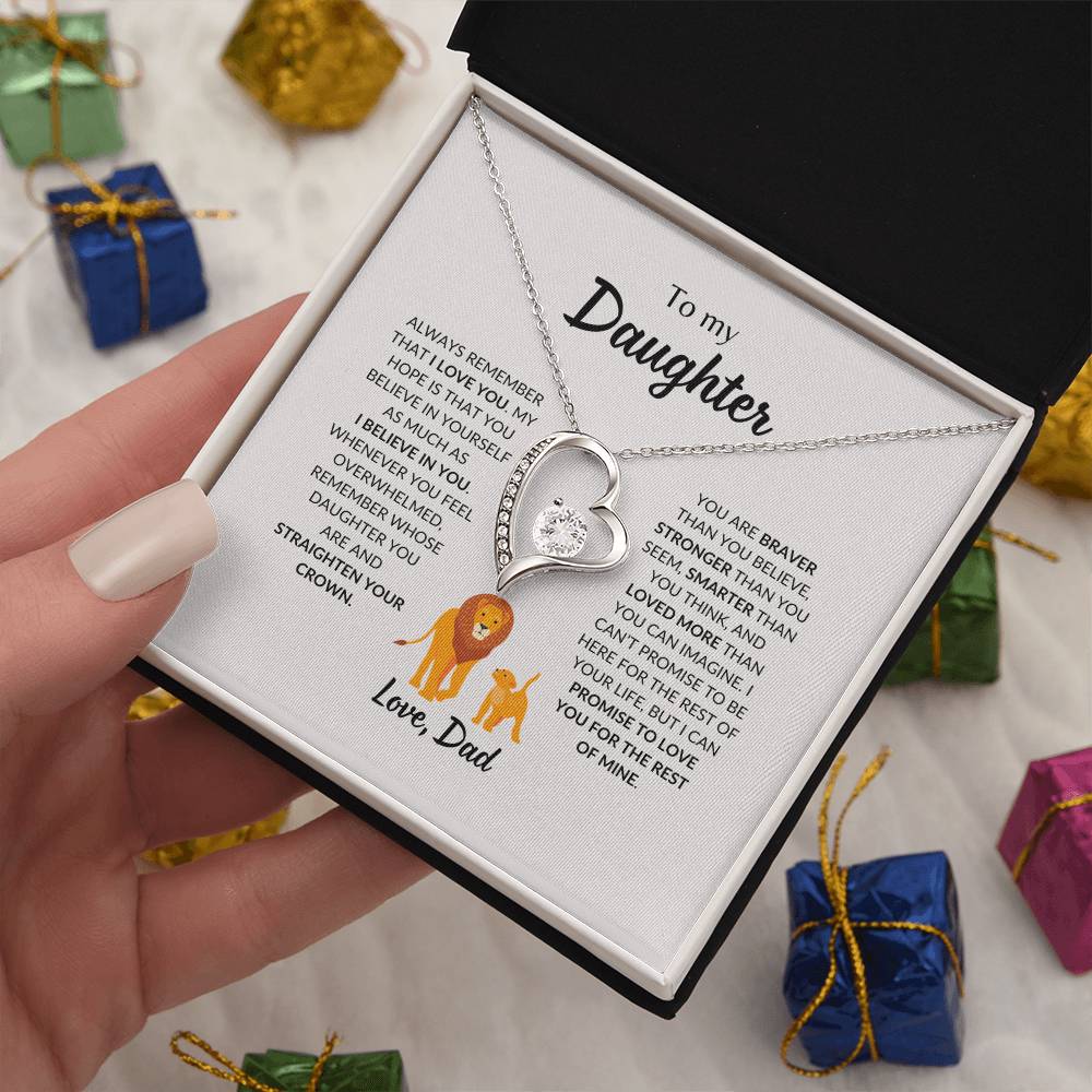 To My Daughter | Always Remember That I Love You - Forever Love Necklace