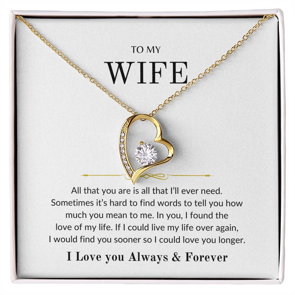 To My Wife | All that you are - Forever Love Necklace