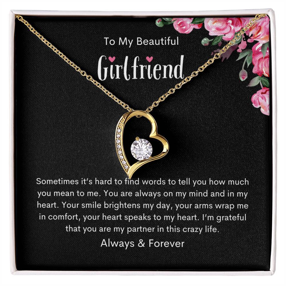 To My Beautiful Girlfriend | You're always on my mind - Forever Love Necklace