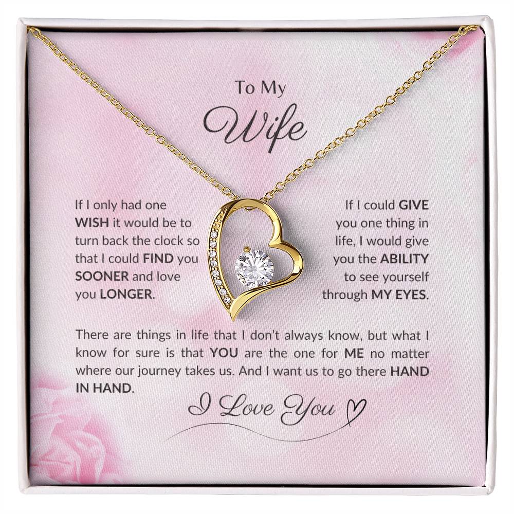 To My Wife | If I Had Only One Wish - Forever Love Necklace