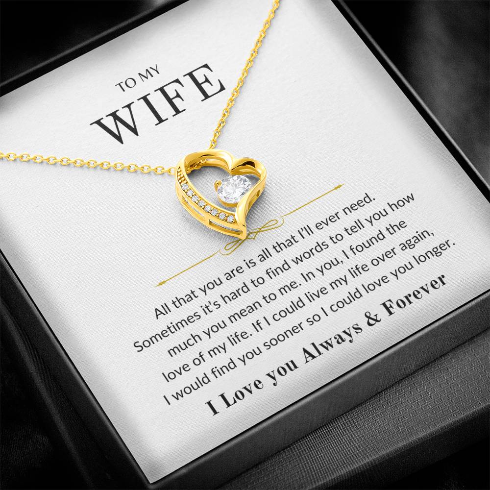 To My Wife | All that you are - Forever Love Necklace