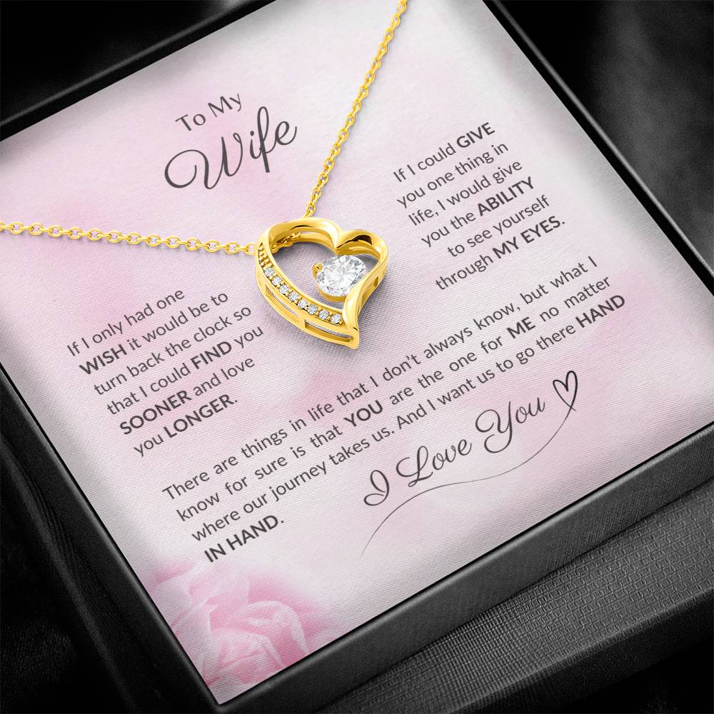 To My Wife | If I Had Only One Wish - Forever Love Necklace