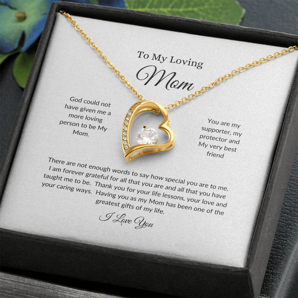 To My Loving Mom | There Are Not Enough Words - Forever Love Necklace