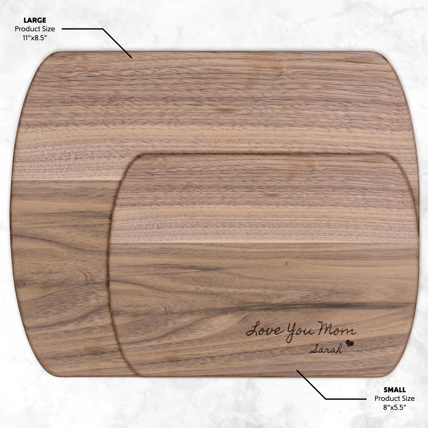 Love You Mom - Hardwood Oval Cutting Board