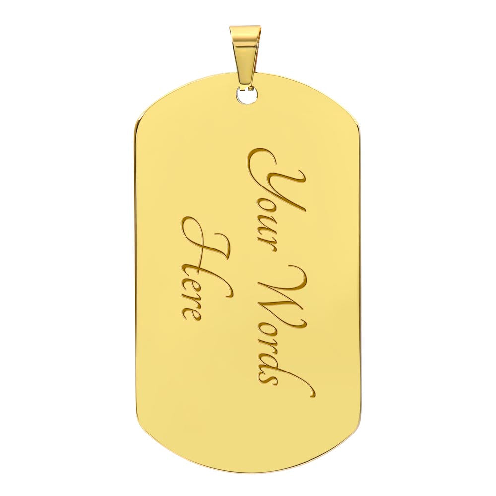 To My Daughter Dog Tag Necklace - Never Forget I Love You - Love Dad