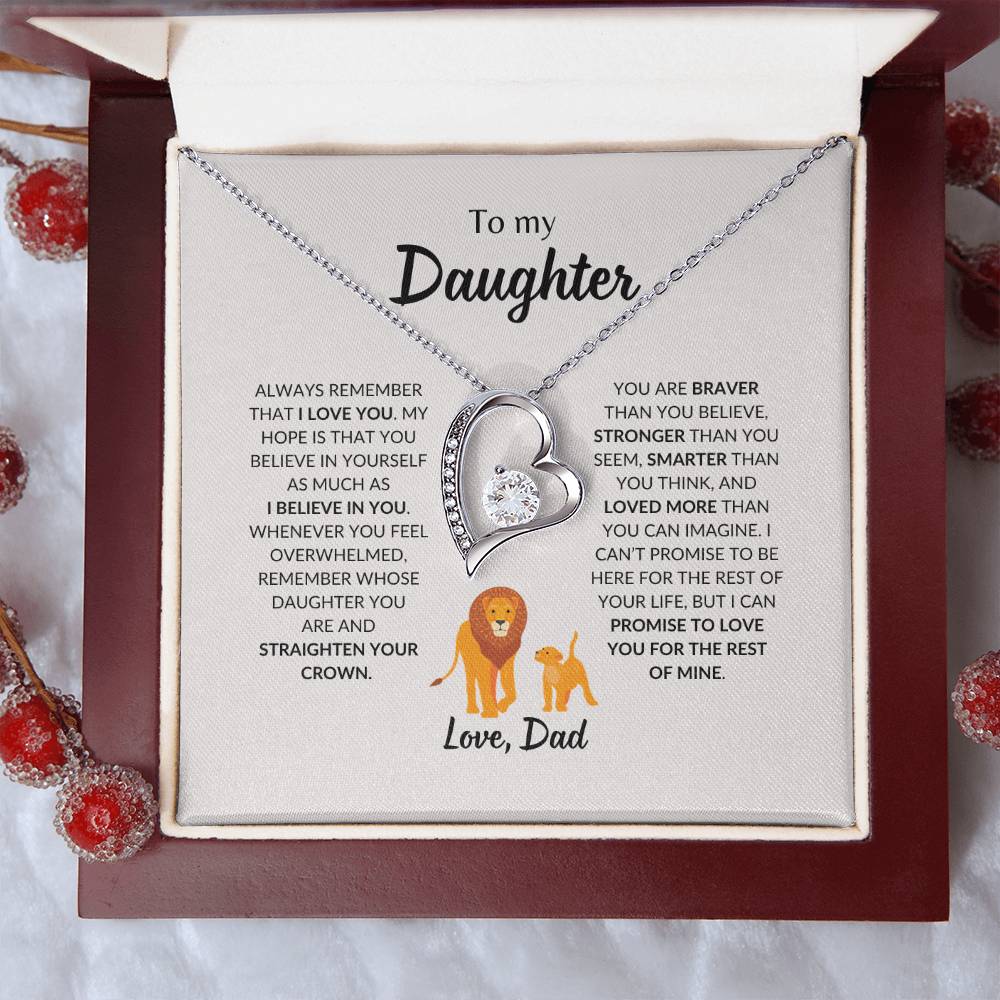 To My Daughter | Always Remember That I Love You - Forever Love Necklace
