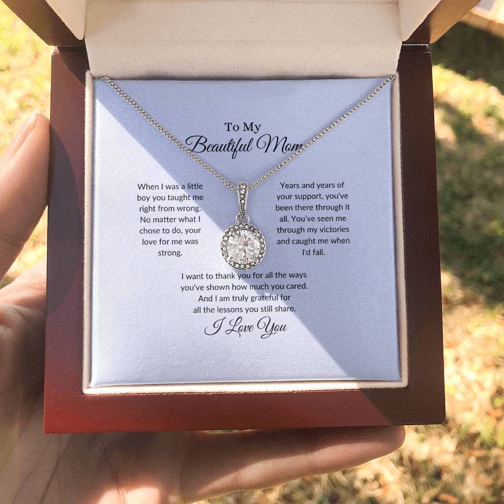To My Beautiful Mom | When I Was a Little Boy - Eternal Hope Necklace