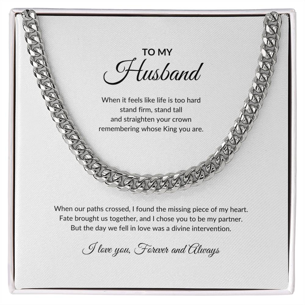 To My Husband | When Our Paths Crossed - Cuban Link Chain