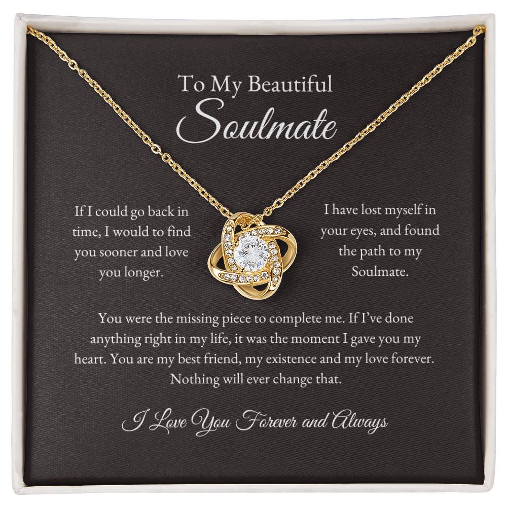 To My Beautiful Soulmate | Back In Time - Love Knot Necklace