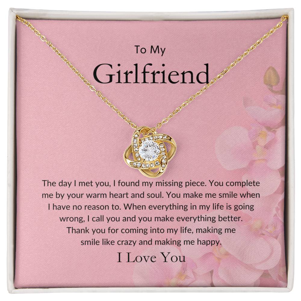 To My Girlfriend | The Day I Met You - Love Knot Necklace