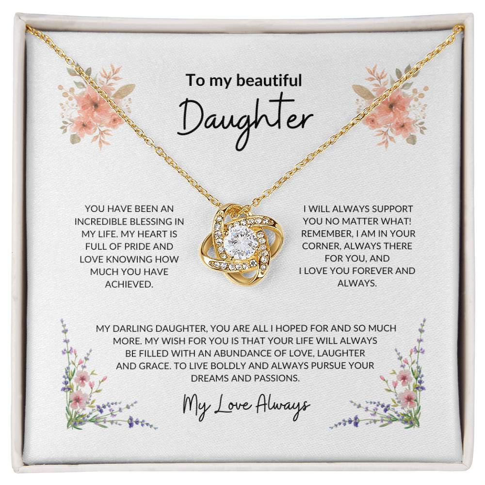 To My Daughter | You Have Been A Blessing - Love Knot Necklace