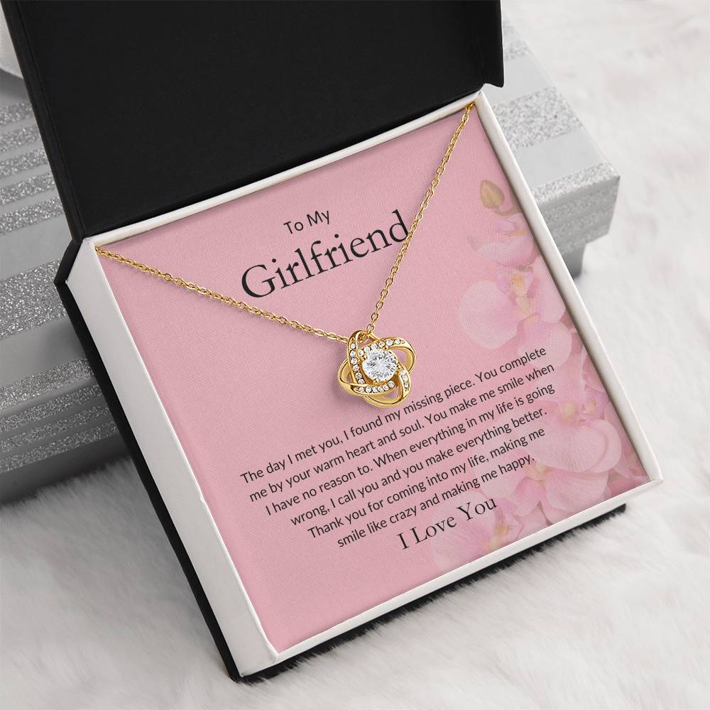 To My Girlfriend | The Day I Met You - Love Knot Necklace