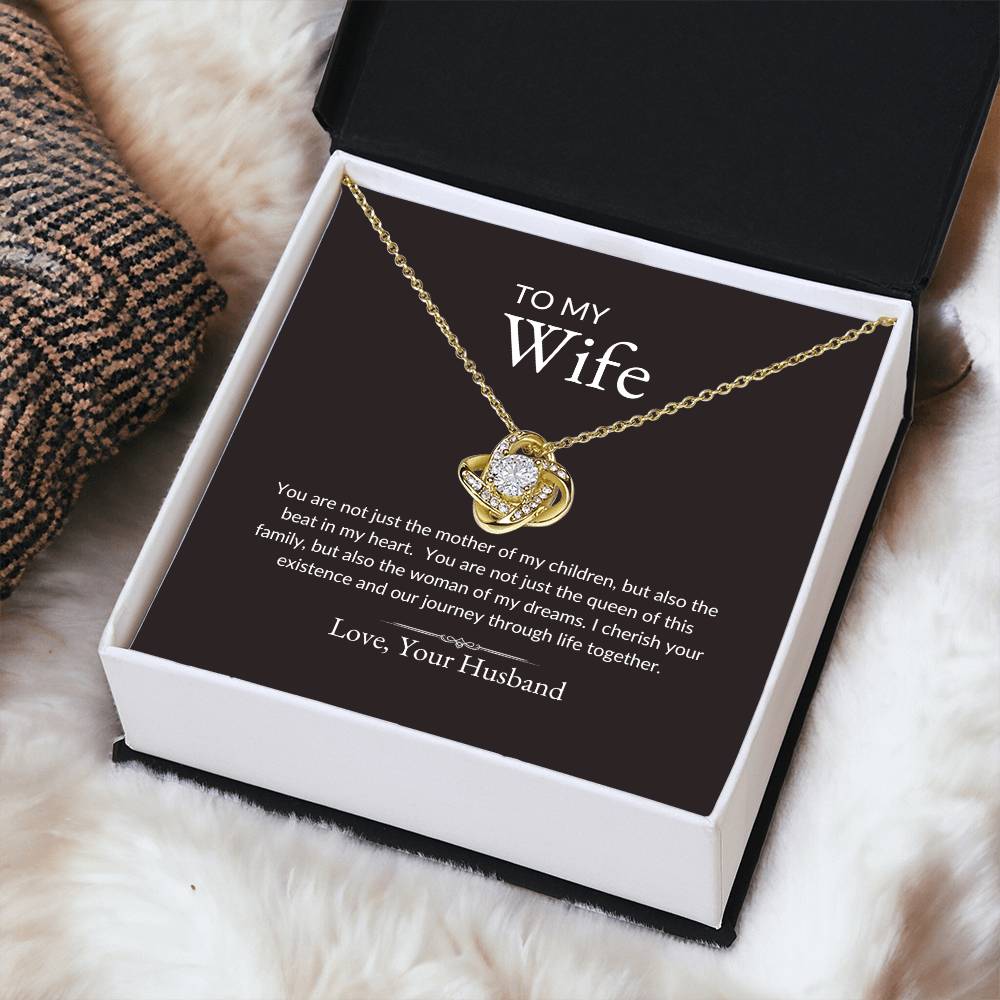 To My Wife | Mother of My Children - Love Knot Necklace