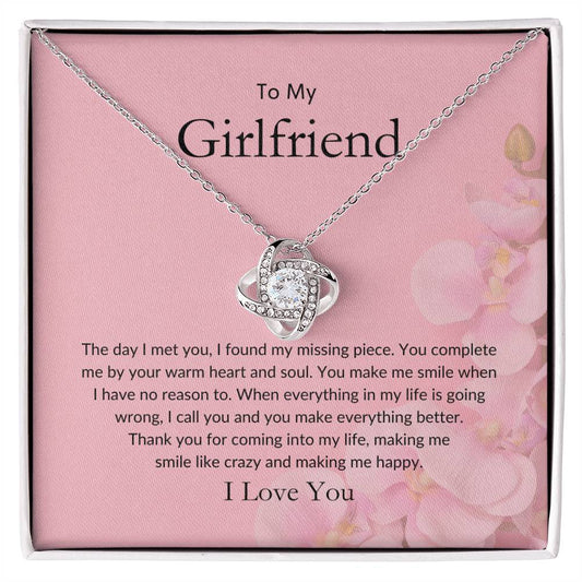 To My Girlfriend | The Day I Met You - Love Knot Necklace