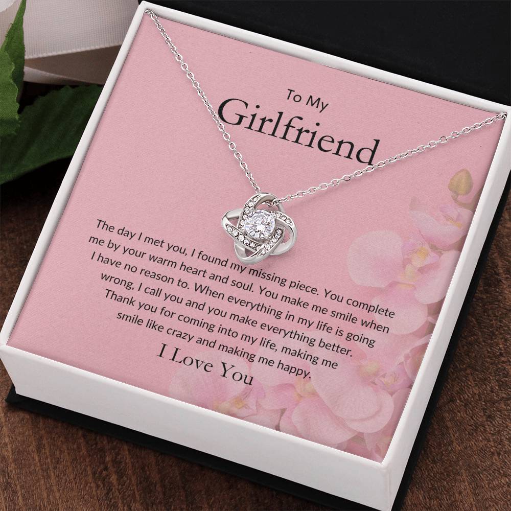 To My Girlfriend | The Day I Met You - Love Knot Necklace