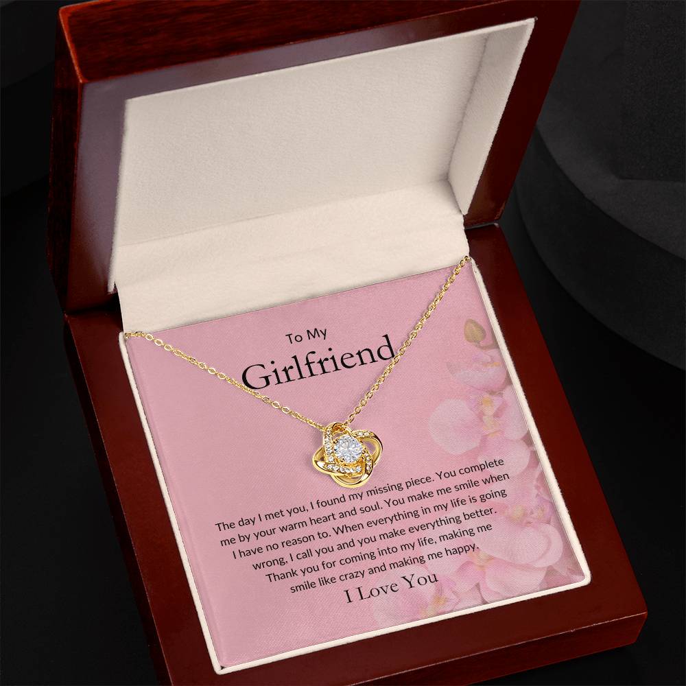 To My Girlfriend | The Day I Met You - Love Knot Necklace