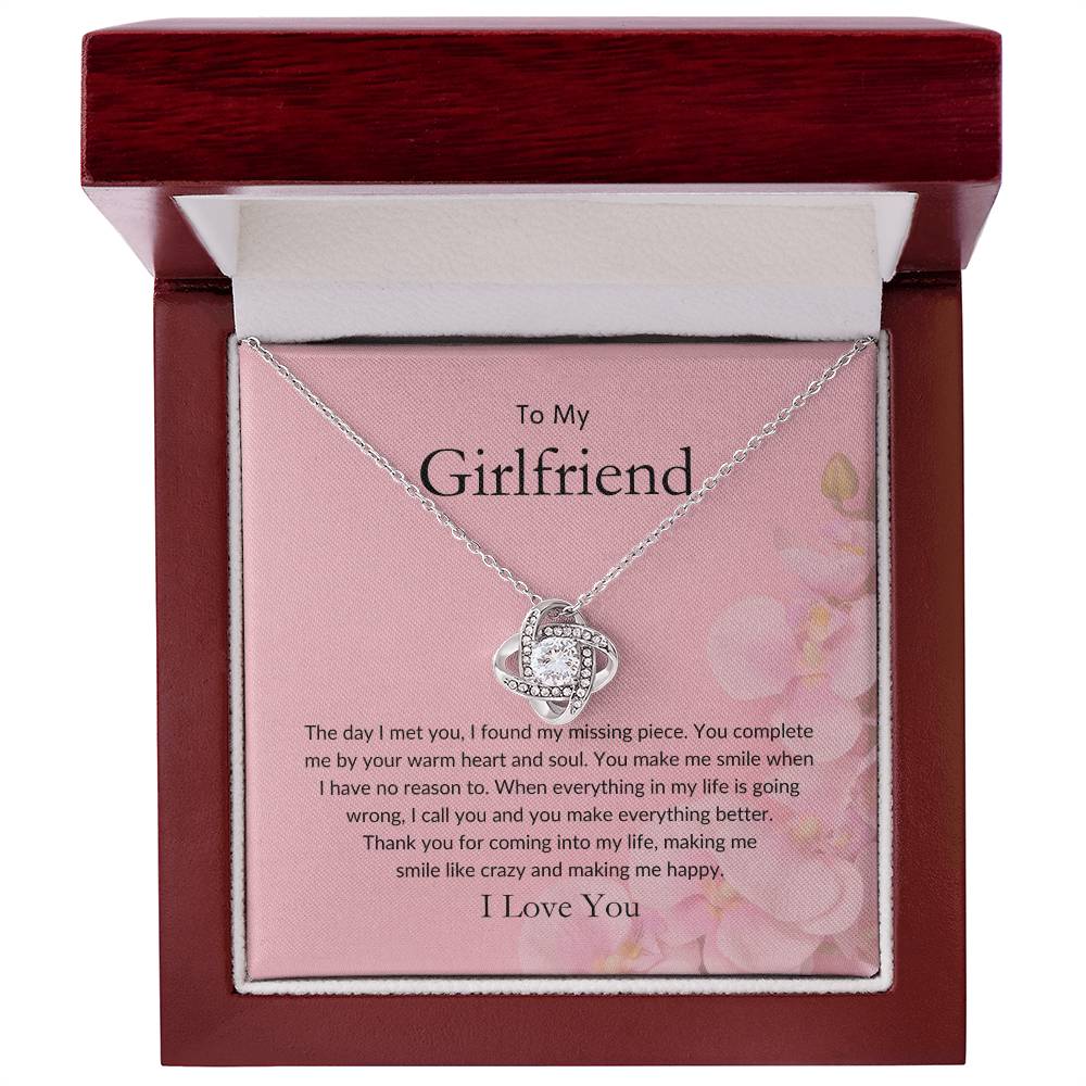 To My Girlfriend | The Day I Met You - Love Knot Necklace