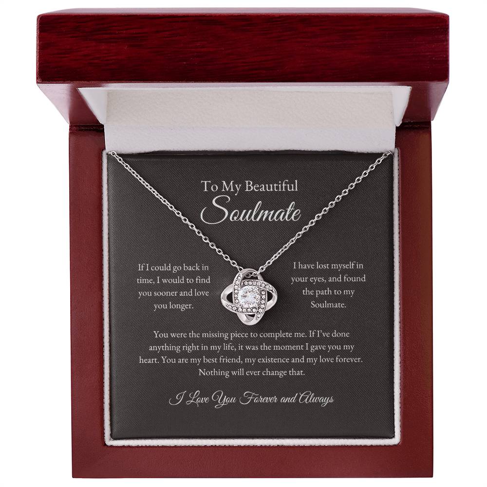 To My Beautiful Soulmate | Back In Time - Love Knot Necklace